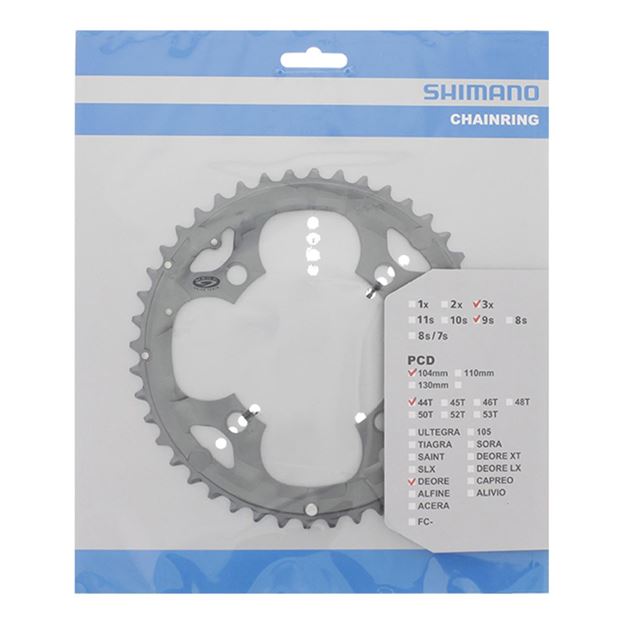 Picture of SHIMANO DEORE FCM590 44T OUTER GREY 4 ARM CHAINRING